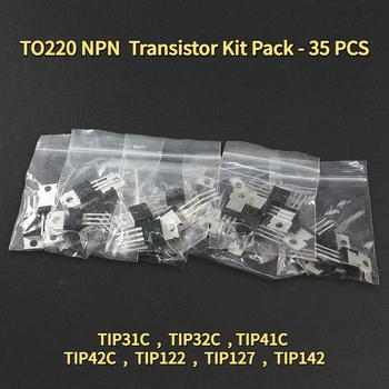 Transistor Kit TIP31C TIP32C TIP41C TIP42C TIP122 TIP127 TIP142 TO220 NPN Mosfet Sortiment (35 Stück)