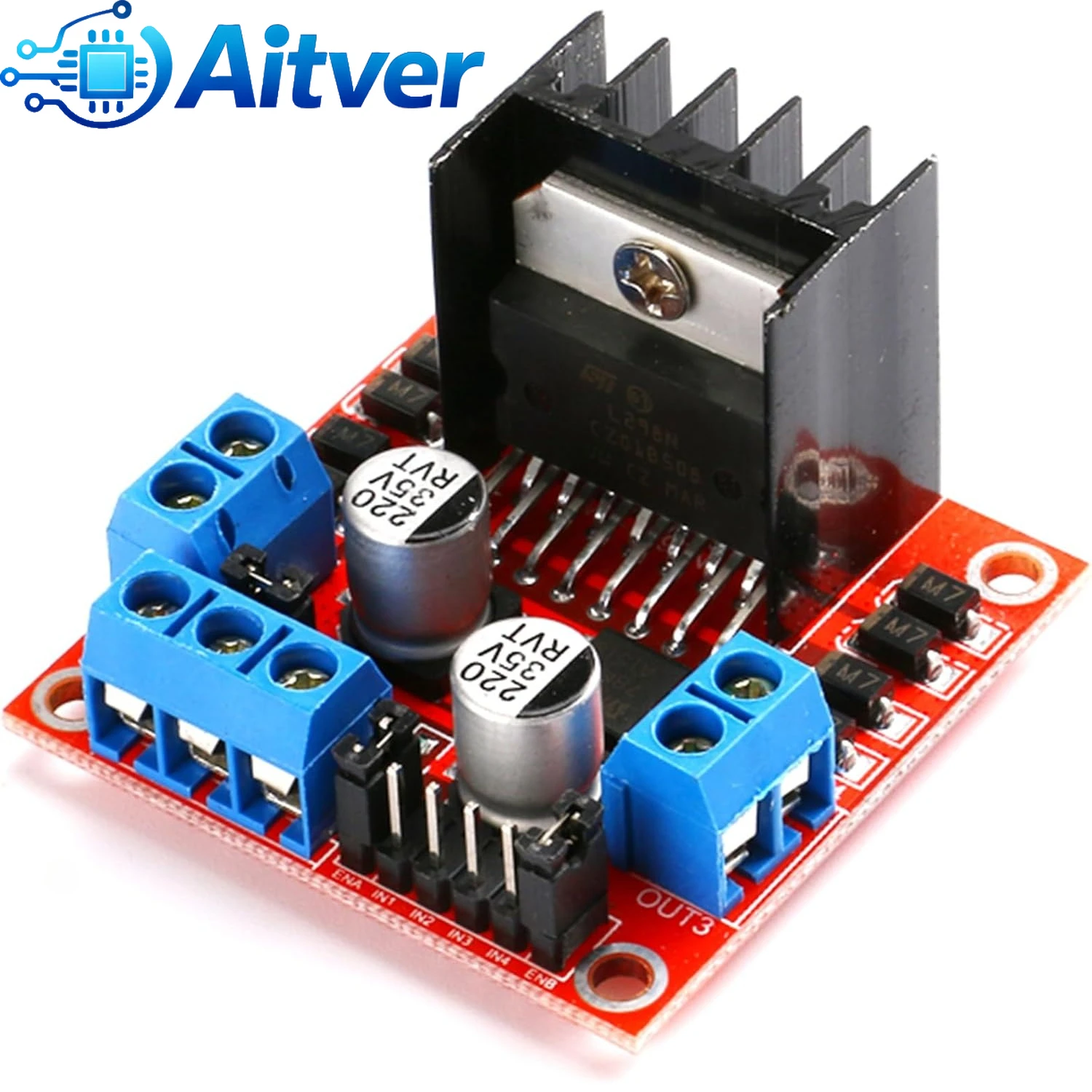 L298N Dual H-Brücke Motor Treiber Modul DC/Schrittmotor Controller – Bild 2