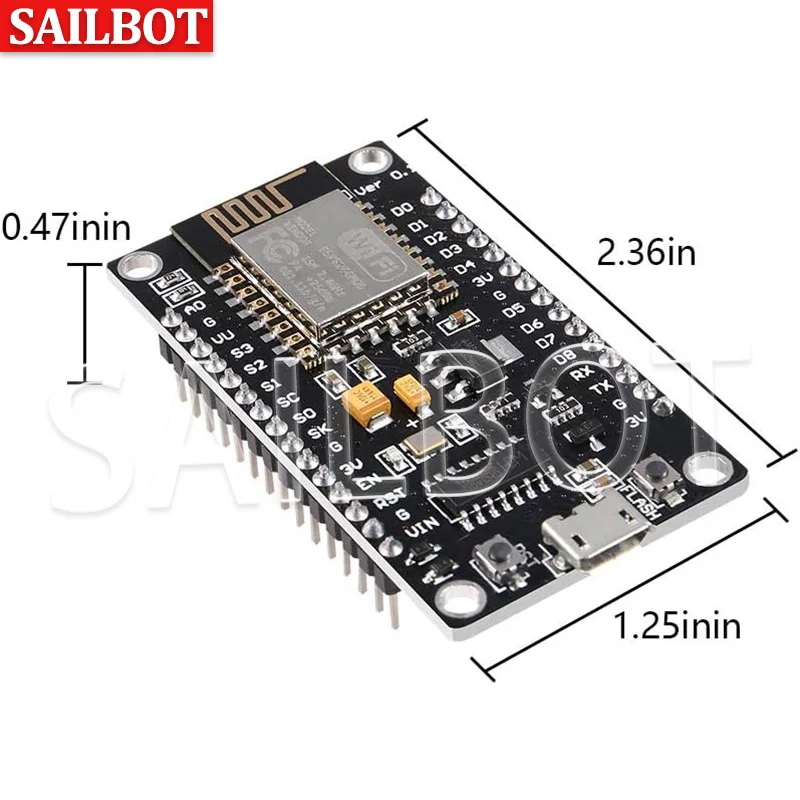 ESP8266 NodeMCU LUA CH340 ESP-12E WiFi Internet Development Board 4M – Bild 5