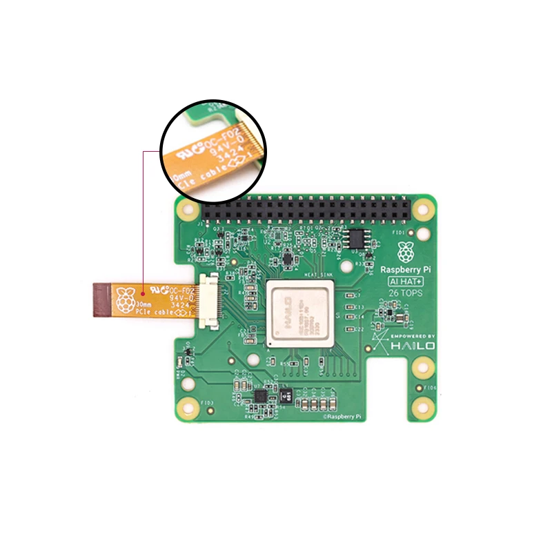 Raspberry Pi 5 Pi AI HAT + Erweiterungsplatine für die Entwicklung – Bild 4