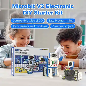 BBC Microbit V2 Smart Robot Car Kit Programmierbare STEM-Sets Codierung Wissenschaft Pädagogisches