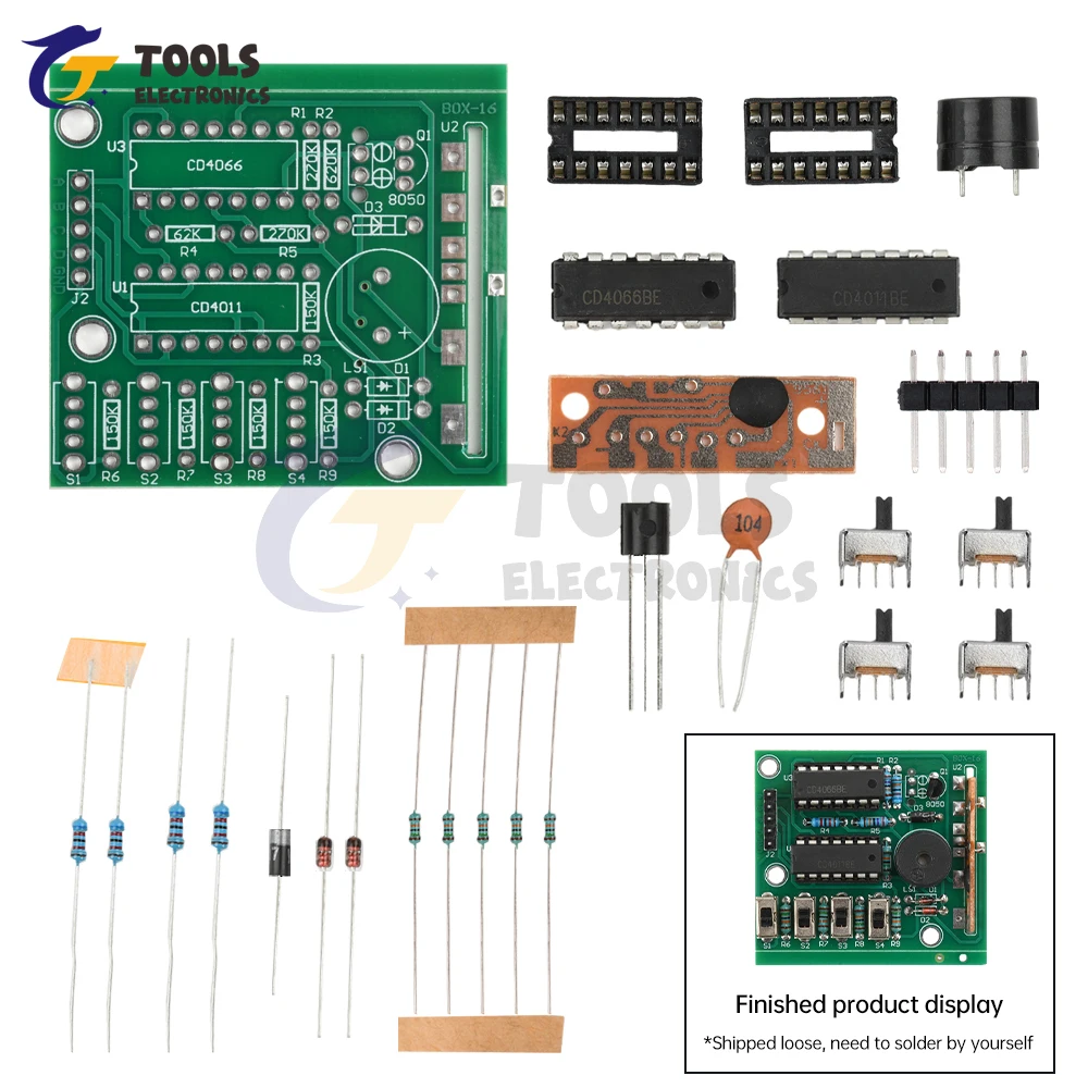 Elektronik-Lötkit, 16 Spieluhren, 16-Ton-Elektronikmodul, DIY-Kit, Teile, Komponenten, Löten, Praxis, Lernkits
