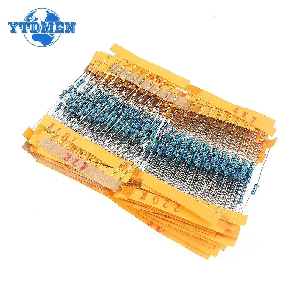 50 Arten 1/4 W Metallschichtwiderstand, sortiertes Kit (500 Stück) – Bild 3