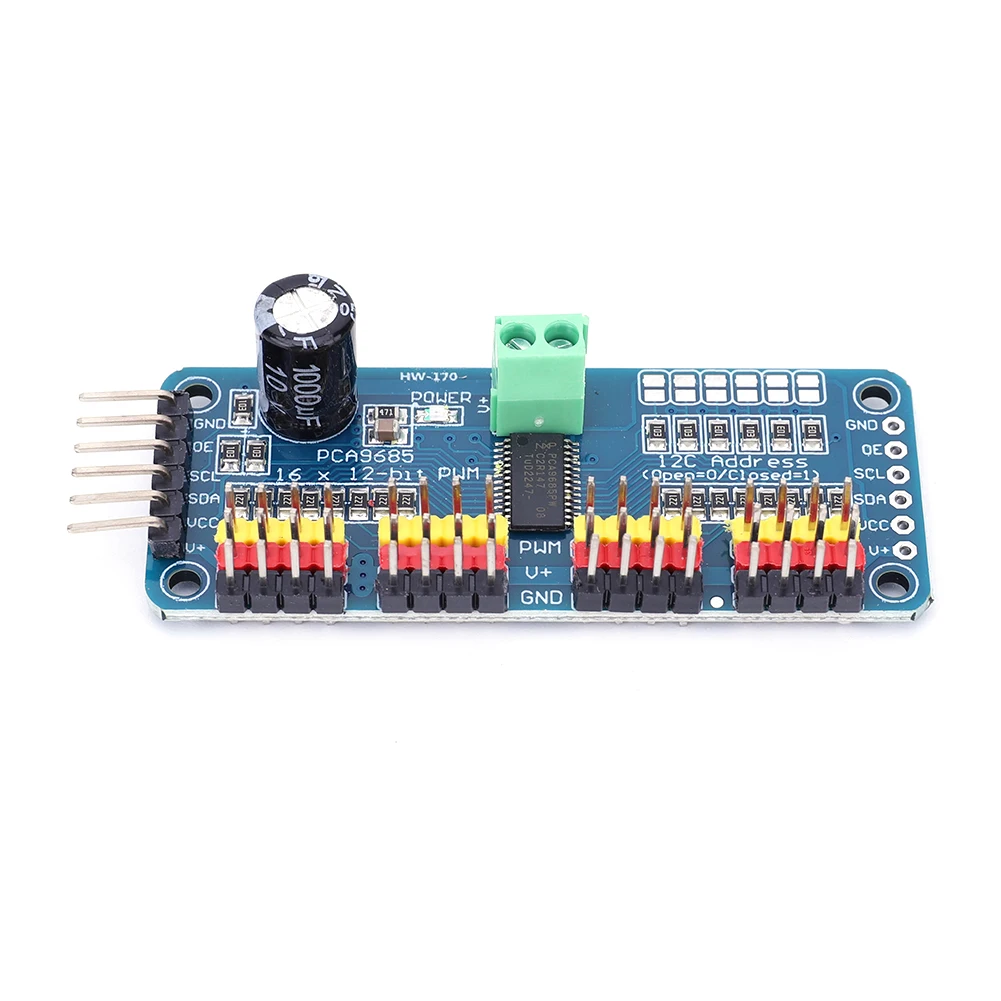 PCA9685 Roboter-Controller, IIC-Schnittstelle, 16 Kanäle, 12 Bit, PWM – Bild 3