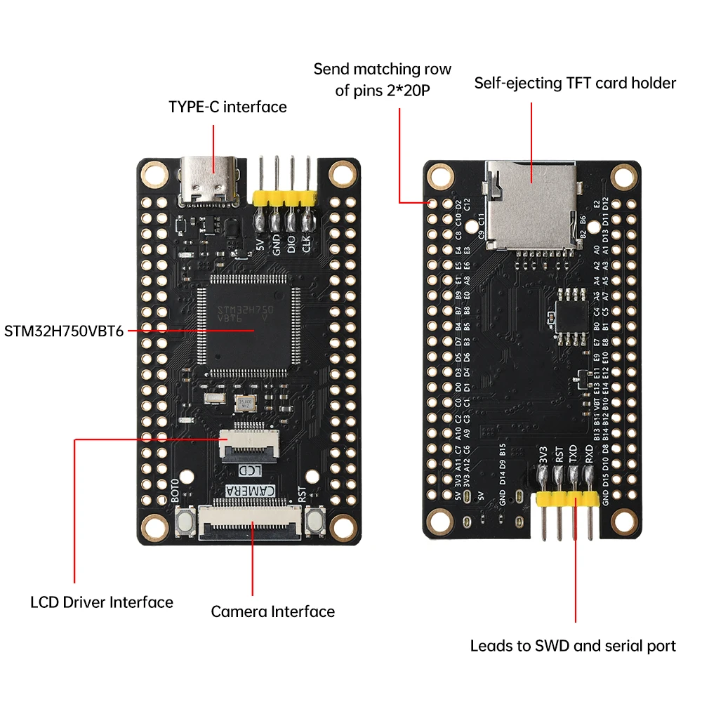 STM32H750VBT6 STM32H750 Systemplatinenmodul Entwicklungsplatine – Bild 4