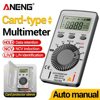 Digitales Mini-Multimeter ANENG AN101 4000 Counts Professioneller AC/DC-Spannungsprüfer Kfz-Stromtester