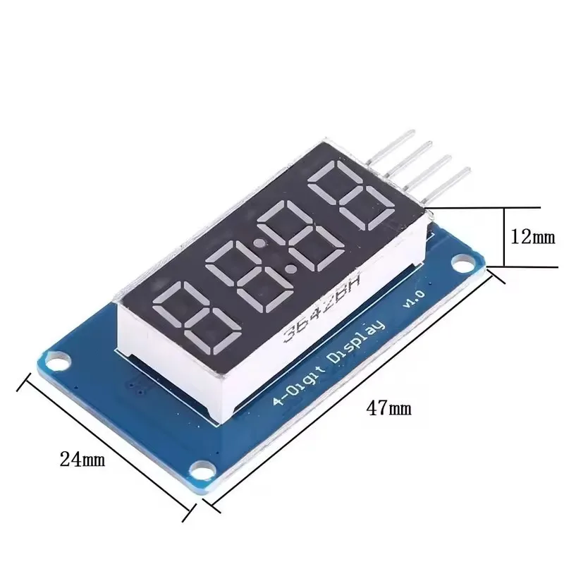 TM1637 LED-Anzeigemodul für Arduino 7-Segment 4-Bit 0,36 Zoll Uhr Rote Anode Digitalröhre