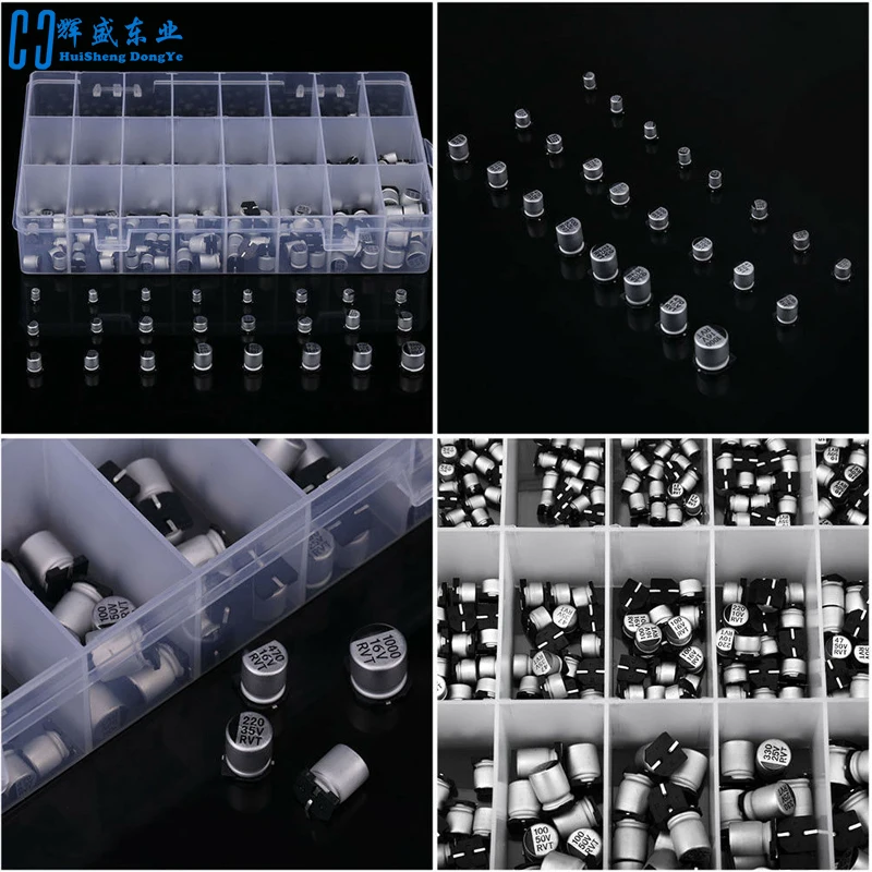 Aluminium-Elektrolytkondensatoren SMD-Sortiment-Kit 400 Stück 24 Werte – Bild 5