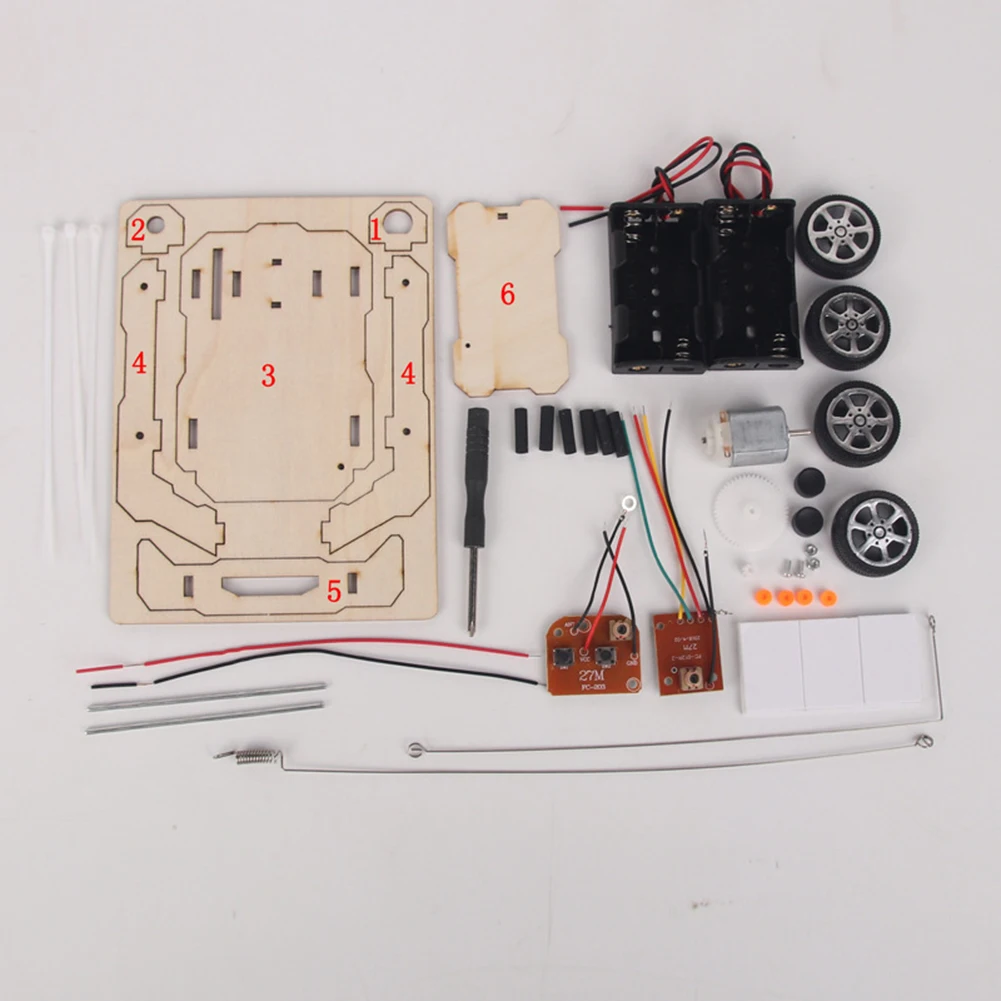 DIY RC Auto Modell Montieren Kit Mini Lehre Lernen STEM Projekt – Bild 5