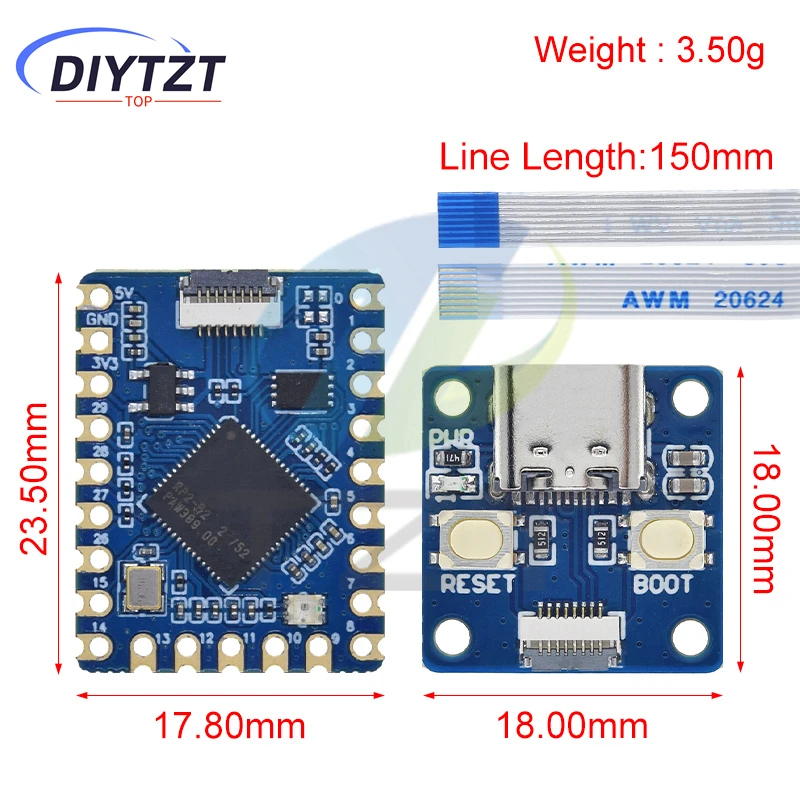 DIYTZT 1/5PCS RP2040-Tiny Development Board Modul RP2040 für ZERO – Bild 5