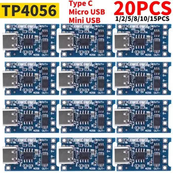 Typ-c/Micro/Mini USB 5V 1A 18650 TP4056 Lithium-Batterie Ladegerät modul Lade Board Mit Schutz Dual Funktionen