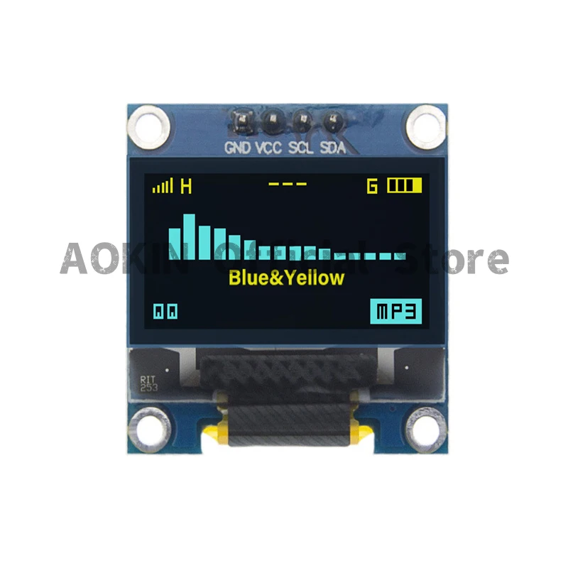 0,96 Zoll OLED-Display-Modul SSD1306 I2C IIC SPI Seriell 128 x 64 3,3 – Bild 5