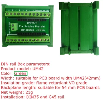 DIN-Schienen-Montage-Klemmenblock-Adaptermodul für Arduino Pro Mini Board PLC Industriesteuerungen Smart Home