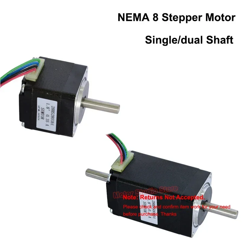 1,8 Grad 28 x 2-Phasen 4-adrig Nema 8 Schrittmotor Micro Mini 28mm Schrittmotor Einzel-/Doppel welle