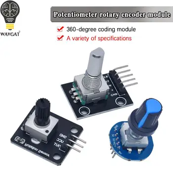 WAVGAT Drehgebermodul für Arduino Brick Sensor Development, runde Audio-rotierende Potentiometer-Knopfkappe