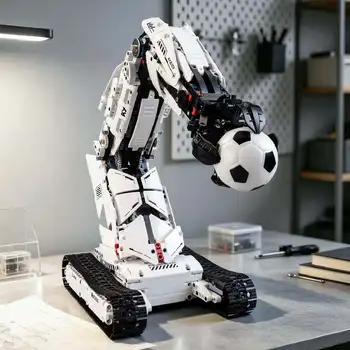 Technischer 3-in-1 Programmierbarer Mechanischer Roboterarm-Bausatz - Ferngesteuerter Coding-Panzer