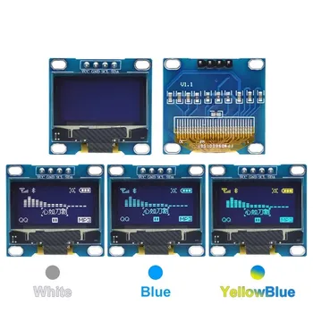 0,96 Zoll OLED-Display-Modul I2C IIC 128 x 64 SS - D - 1306 3,3 V-5 V Blau/Blau Gelb/Weiß für Arduino ESP32