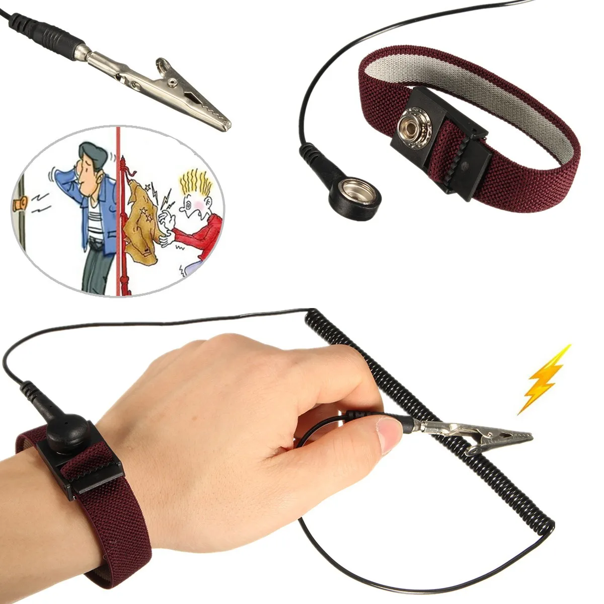 6-Fuß-Antistatik-Armband, antistatisches Handgelenkband – Bild 2