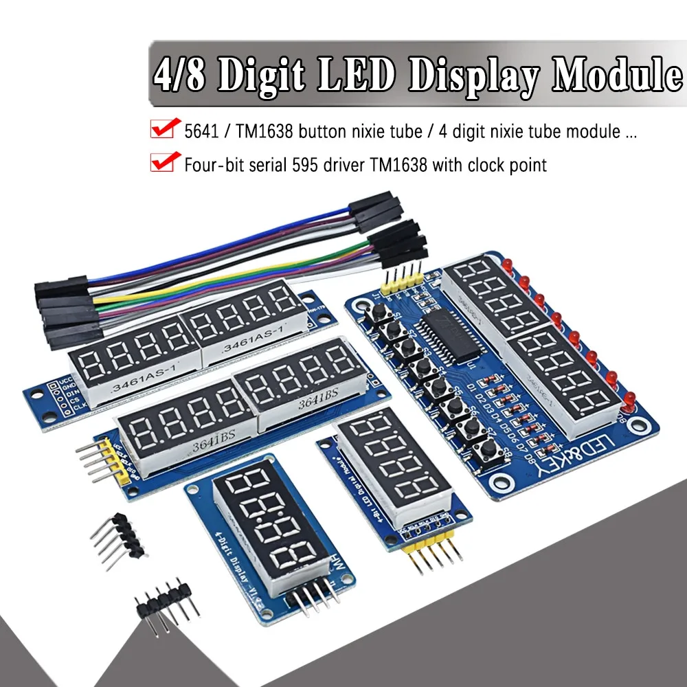 TM1637 LED-Anzeigemodul 7 Segment 4 Bits 0,36 Zoll Uhr ROTE Anode Digitalröhre Vier serielle Treiberplatine