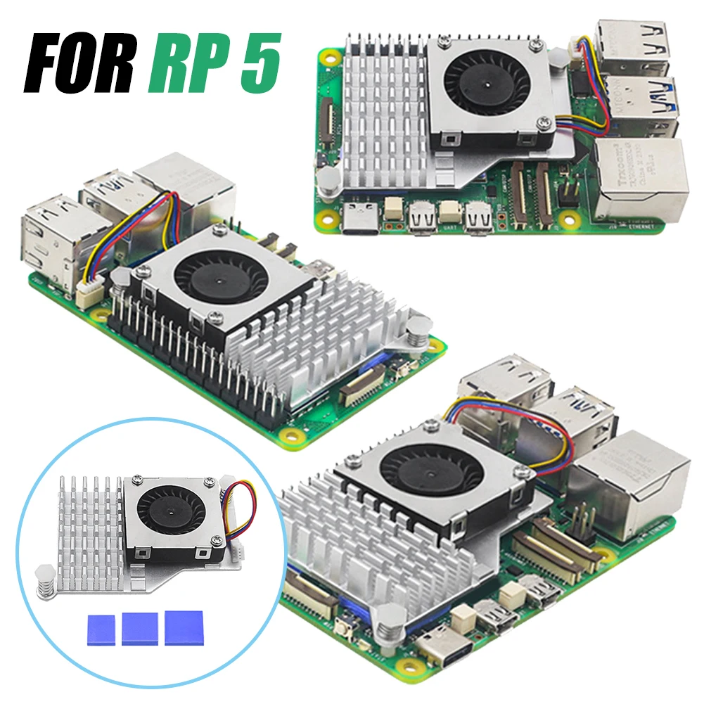 Raspberry Pi 5, aktiver Kühler, Metall-Kühlkörper, Kühler – Bild 5