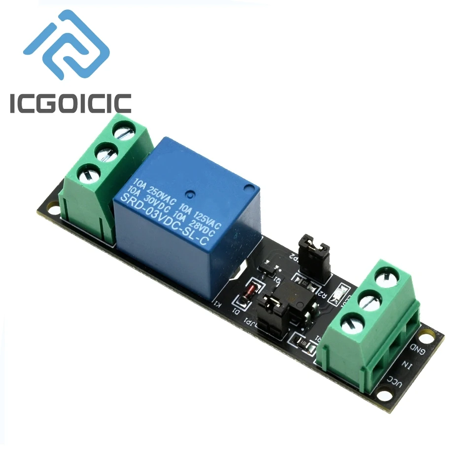 3V/5V/12V/24V 1-Kanal-Relaismodul mit optischer Isolierung - 10A 250V – Bild 2
