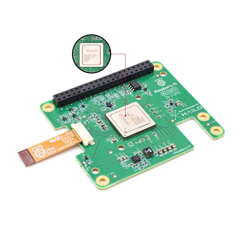 Raspberry Pi 5 Pi AI HAT + Erweiterungsplatine für die Entwicklung – Bild 2