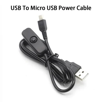 USB-auf-Micro-USB-Stromkabel mit EIN/AUS-Schalter, 5V 2,5A Ladekabel für Raspberry Pi 4 4B Router LED-Streifen