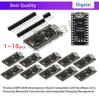 Promicro NRF52840 Entwicklungsboard Kompatibel mit nice!nano V2.0, Bluetooth und Lademanager