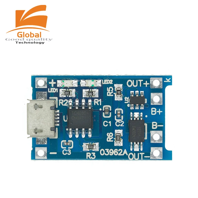 Micro USB 5 V 1A 18650 TP4056 Lithium-Batterie-ladegerät (10 Stück) – Bild 2