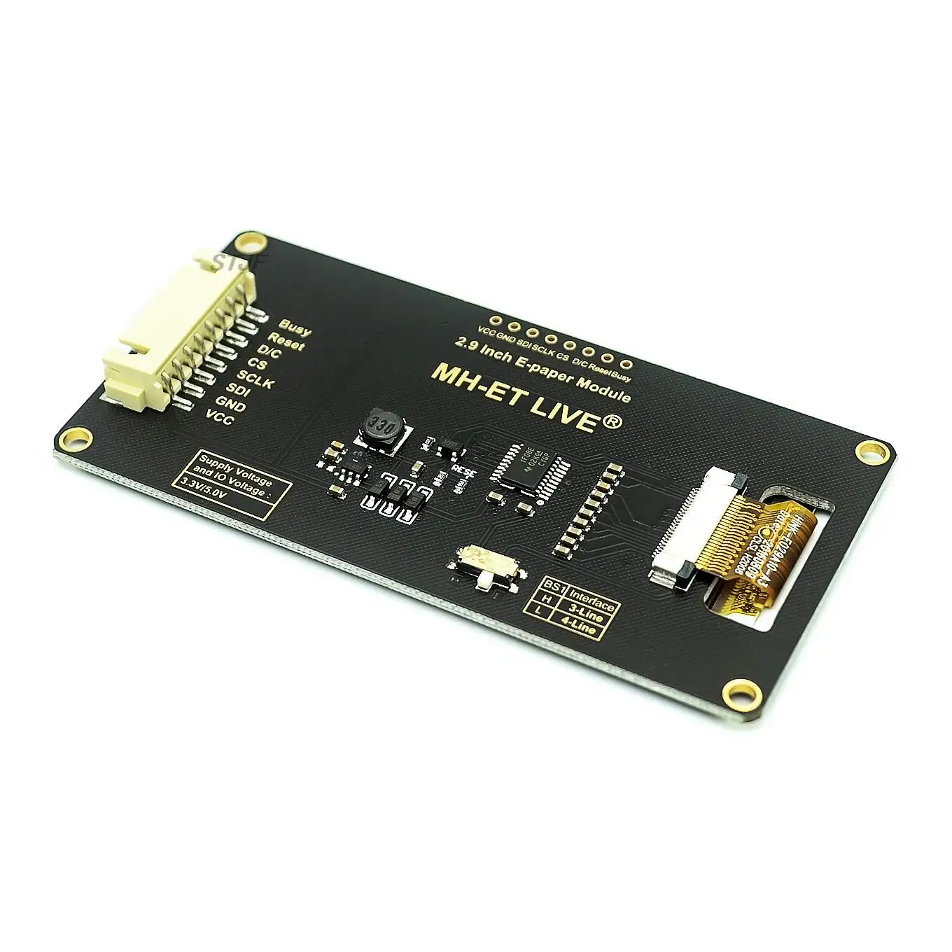 2,9" 2,9 Zoll Epaper Modul E-Paper E-Ink EInk Display Bildschirm SPI – Bild 3