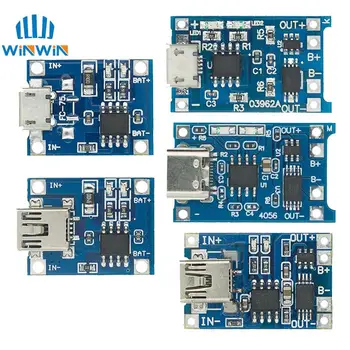 Micro USB 5V 1A 18650 TP4056 Lithium-Batterie Ladegerät Modul Lade Board Mit Schutz Dual Funktionen (10 Stück)