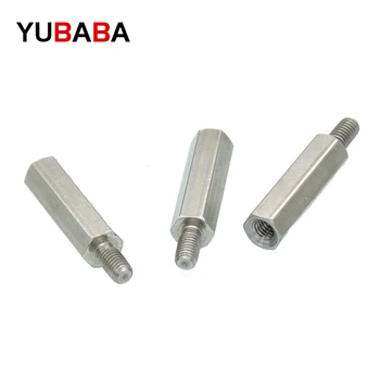 M 2,5 M3 M4 M5 M6 Edelstahl Hex Standoff Männlichen zu Weiblichen Spacer Schraube