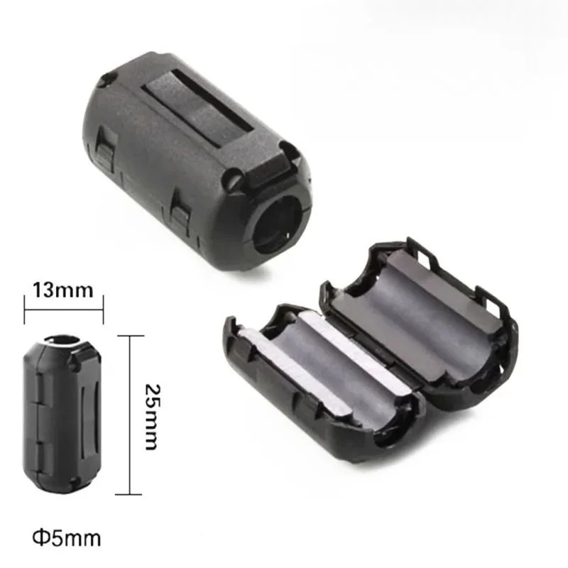 5mm Ferritkern-Ringfilter zur Geräuschunterdrückung für Kabel, Clip-On-Filter für Stromkabel und Videokabel