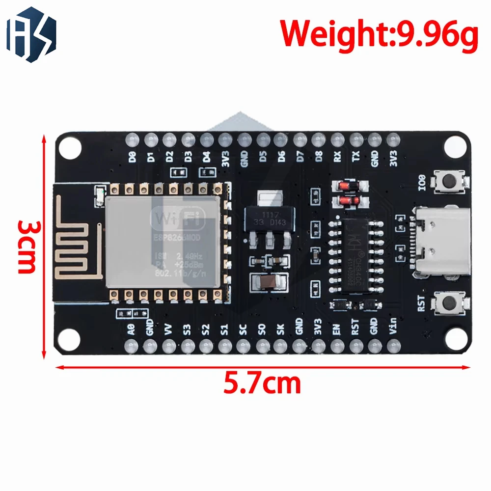 ESP8266 NodeMcu V3/V2/V2.1 WiFi-Board - ESP-12E/12F – Bild 3
