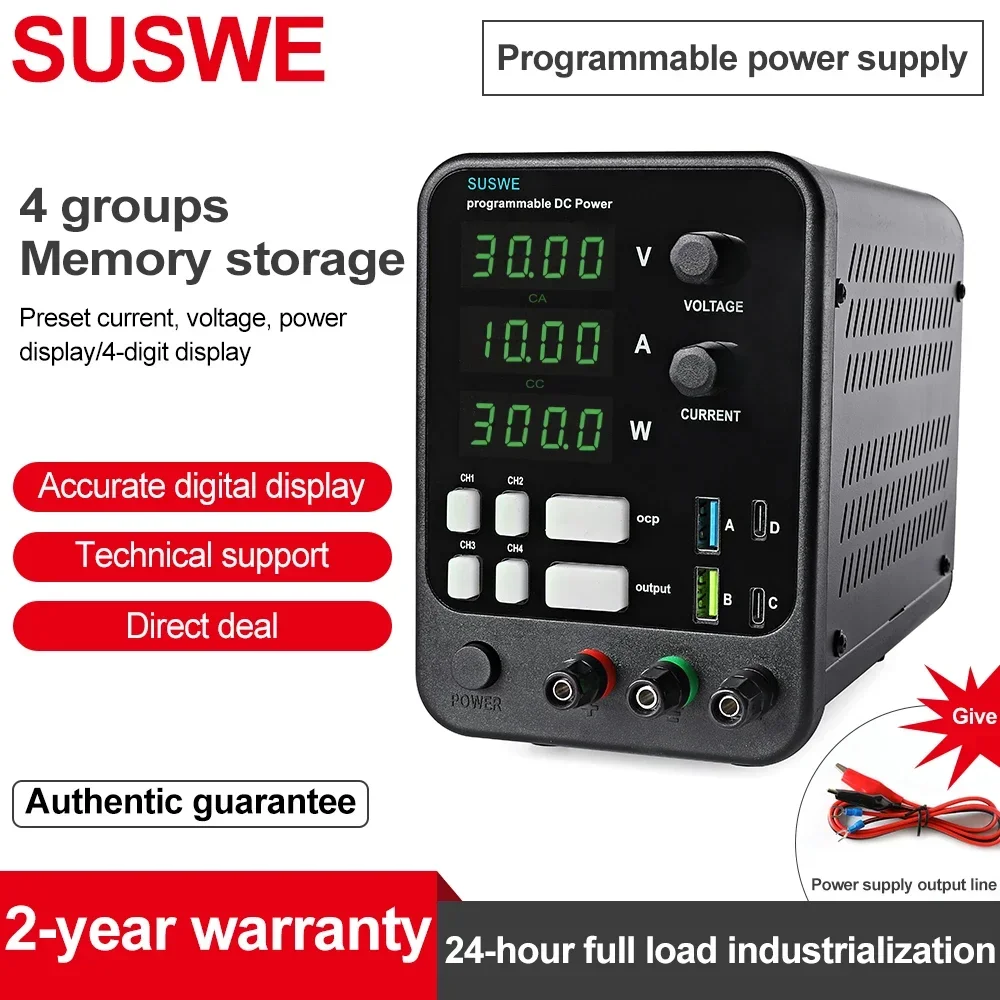 Verkauf DC geregeltes Labornetzteil, einstellbar, 30 V, 10 A – Bild 2