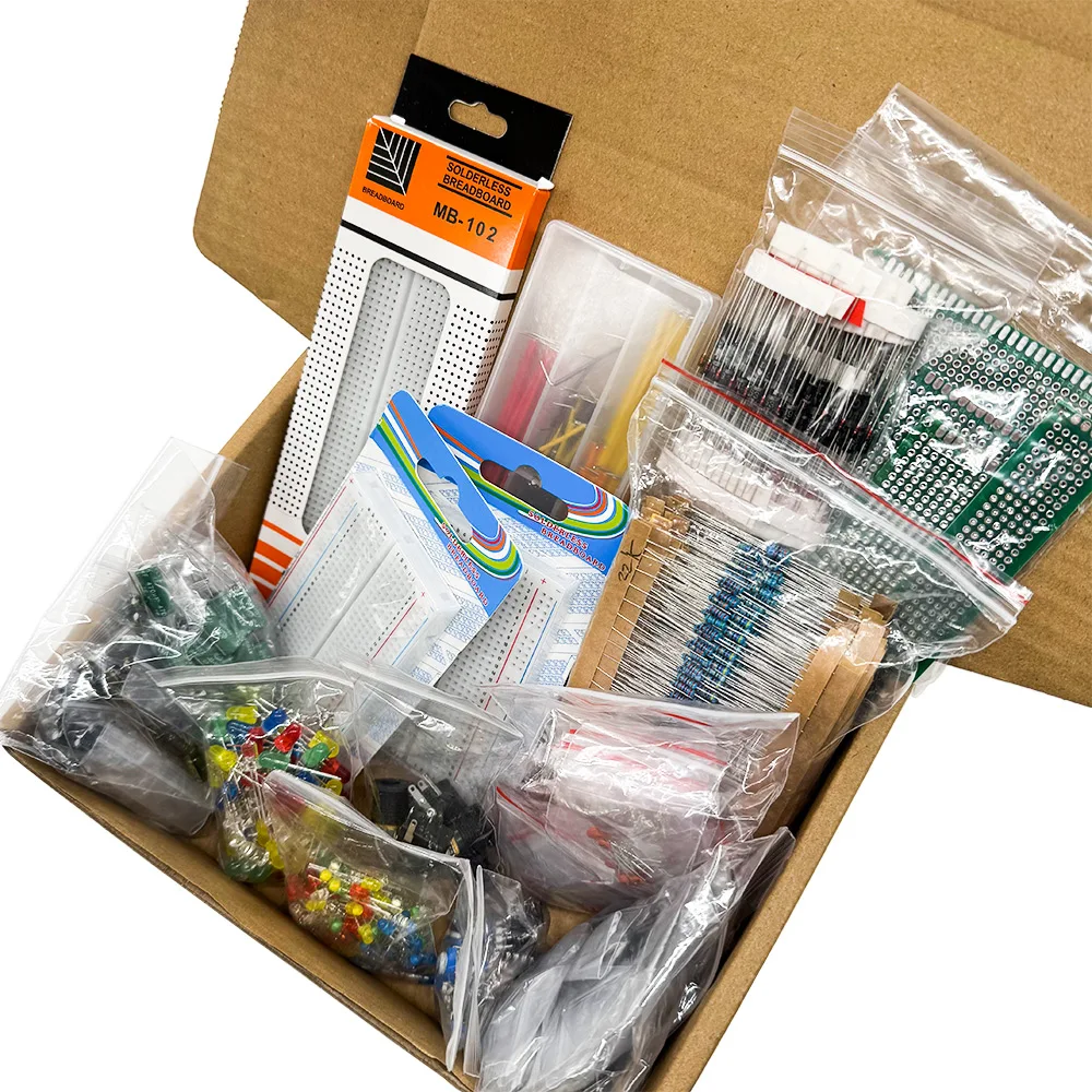 Elektronische Komponenten Kit Ultimate Edition Verschiedene Gemeinsame Kondensatoren Widerstände (2110 Stück)