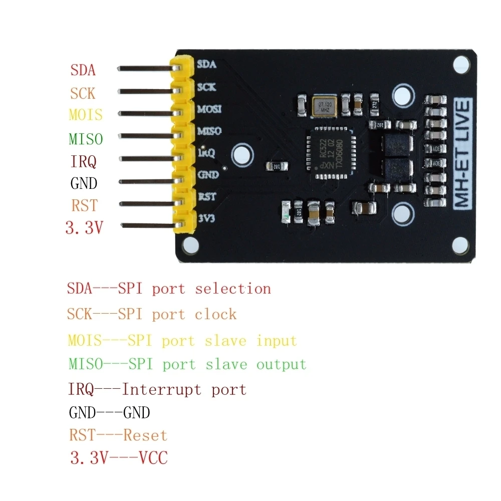 DIYTZT 1/3PCS RFID Modul RC522 MINI Kits S50 13,56 Mhz 6cm Mit Tags – Bild 5