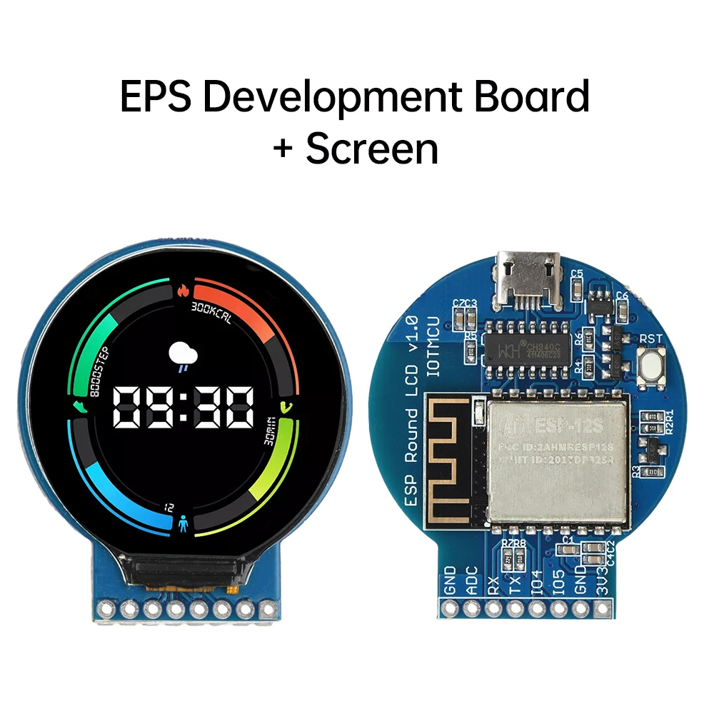 ESP8266 Entwicklungsboard NodeMCU Erweiterungsplatine 1,28 Zoll GC9A01 – Bild 4
