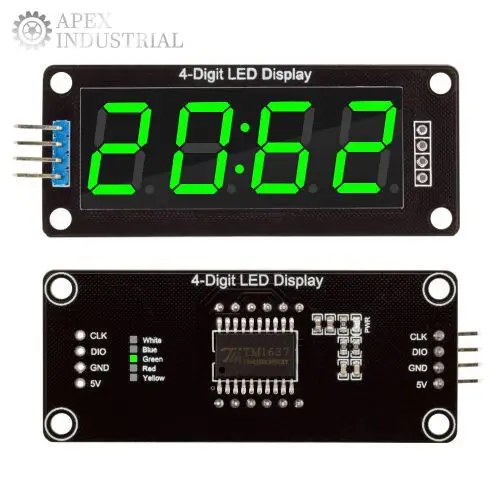 TM1637 LED-Anzeigemodul für Arduino 4-Ziffer 7 Segment 0.56 Zoll Zeituhr Anzeige Rohr Modul Rot Blau Grün Gelb