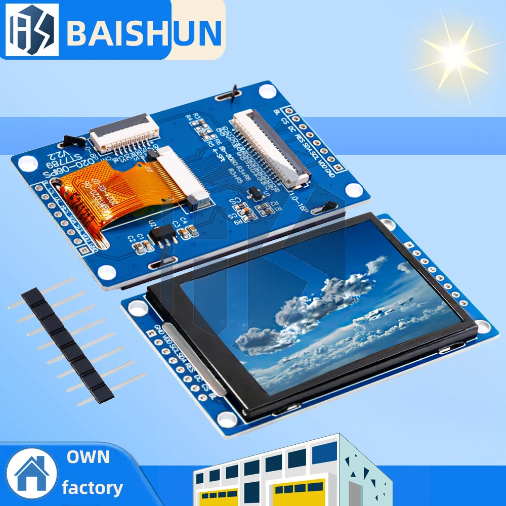 2,0 Zoll 240x320 Vollfarbiges TFT-LCD-Anzeigemodul mit ST7789-Controller, SPI/Parallelschnittstelle