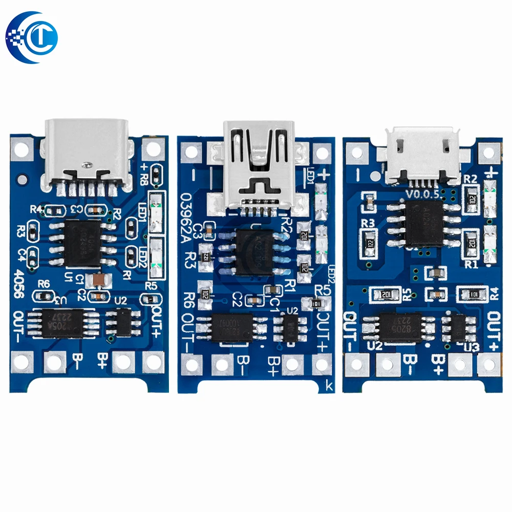TP4056 5V 1A Micro USB Typ-C 18650 Lithium-Batterielademodul mit Lade – Bild 6