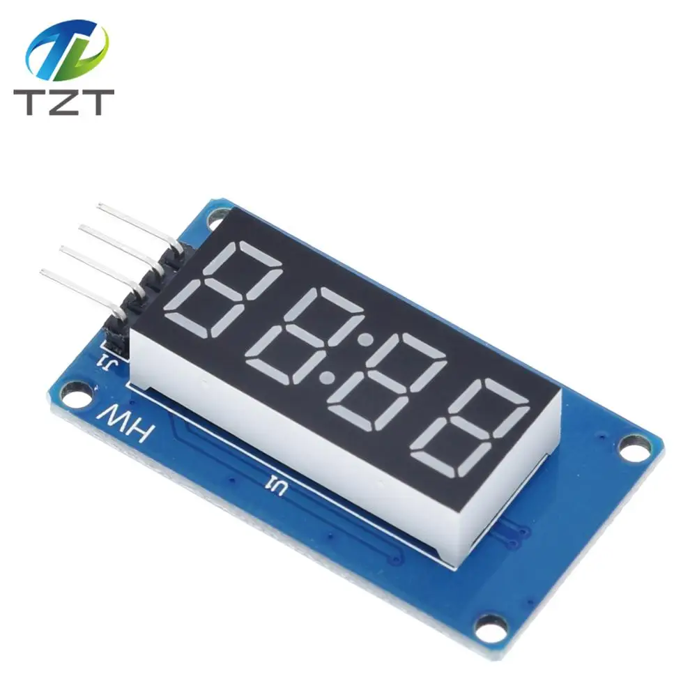 TZT TM1637 LED-Anzeigemodul für Arduino 7-Segment 4-Bit 0,36 Zoll Uhr – Bild 4