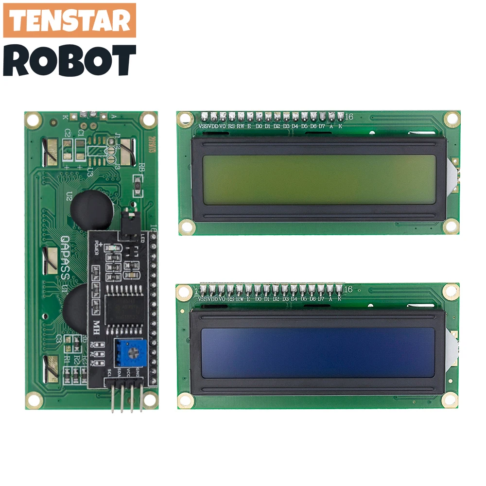 LCD1602 I2C Display Modul Blau Grüner Bildschirm 5V PCF8574 IIC Adapter Late für Arduino