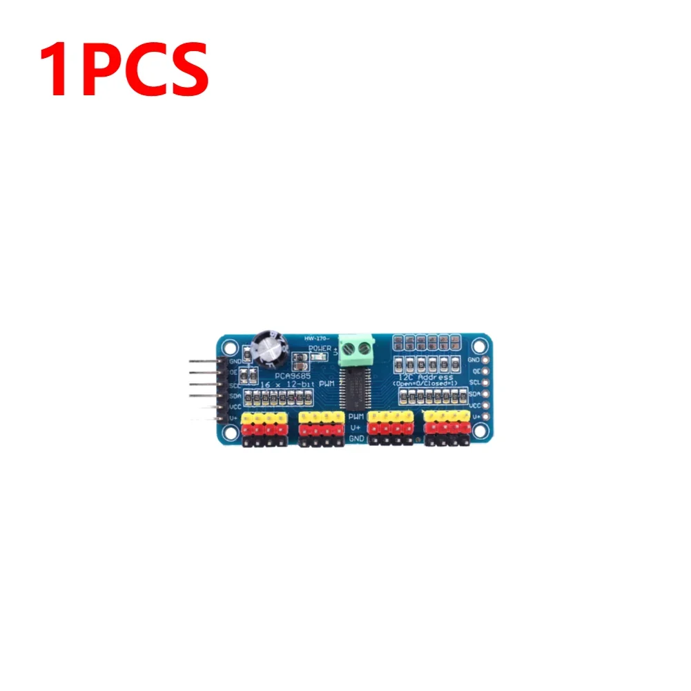 PCA9685 Roboter Controller IIC Schnittstelle 16 Kanal 12-Bit PWM Servo Motor Treiber Board für Arduino