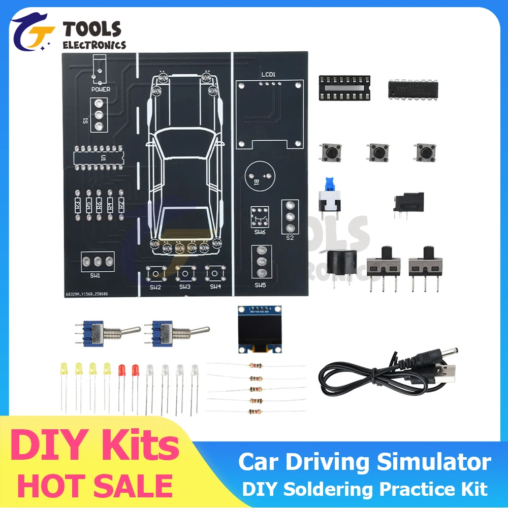 DIY Löten Praxis Kit Auto Fahren Simulator Elektronische Projekt – Bild 2