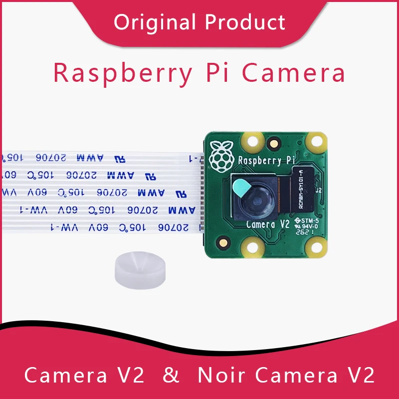 Raspberry Pi Kamera V2 Modul NoIR, 8MP Sony IMX219 Sensor, Nachtsicht, Kompatibel mit Raspberry Pi 4 / 3B+