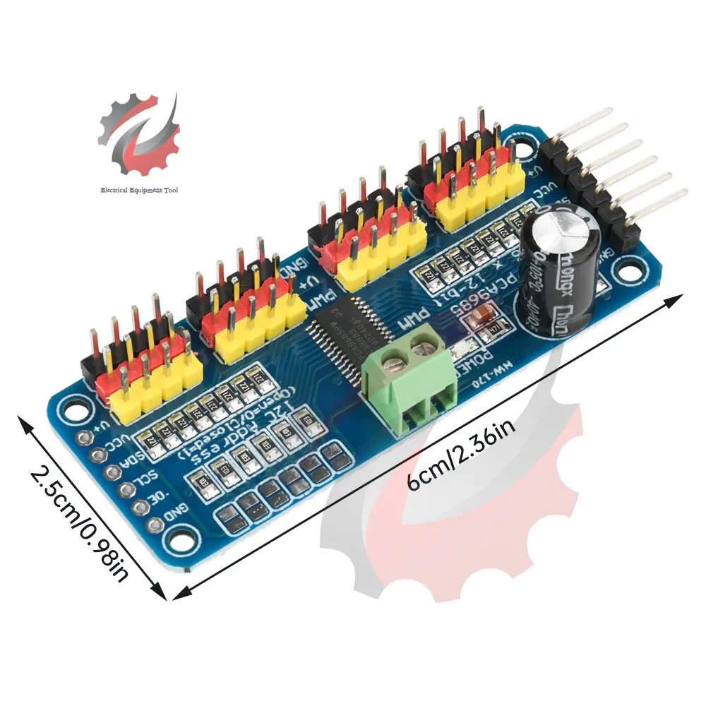 PCA9685 16 Kanal 12-Bit PWM Servo Motor Treiber IIC Modul für Arduino – Bild 6