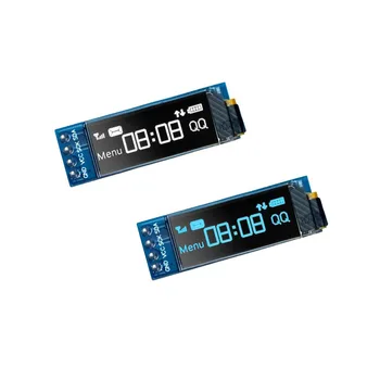 Vorverlötetes 0,91 Zoll I2C OLED-Display-Modul mit Schutzgehäuse, 128 x 32 Pixel, SSD1306-Treiber, DC 3,3V~5V