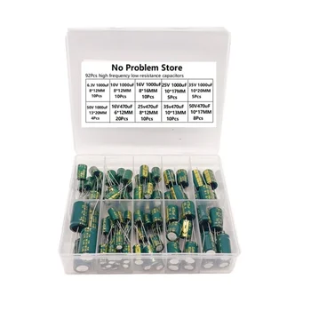 Aluminium-Elektrolytkondensatoren, sortiertes Kit - 10 Werte (470 μF-1000 μF, 6,3 V-50 V) (92 Stück)