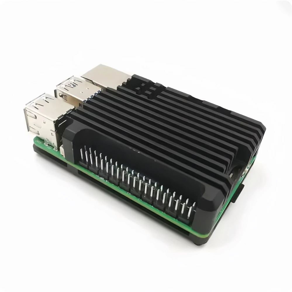 Raspberry Pi 5, Aluminiumgehäuse, Metallgehäuse mit Lüfter, Silikon-Kühlkörper, aktive passive Kühlung